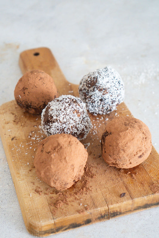 Mocka-bollar (med mandelmjölkpulpa)