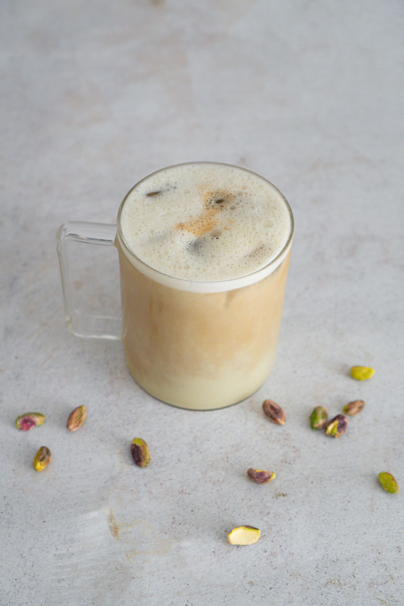 Islatte med pistaschsmak